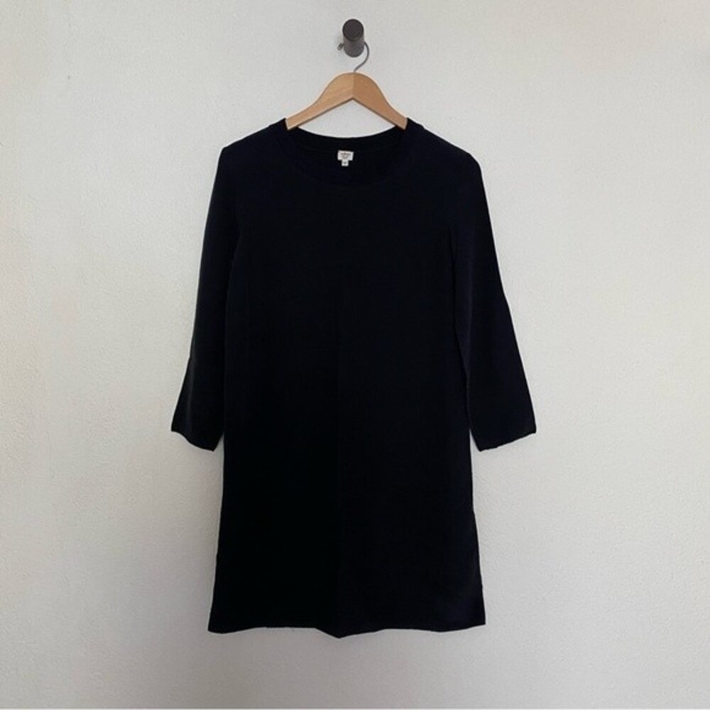 Mason Asymmetrical Long Sleeve Dress in Black - Picture 5 of 6